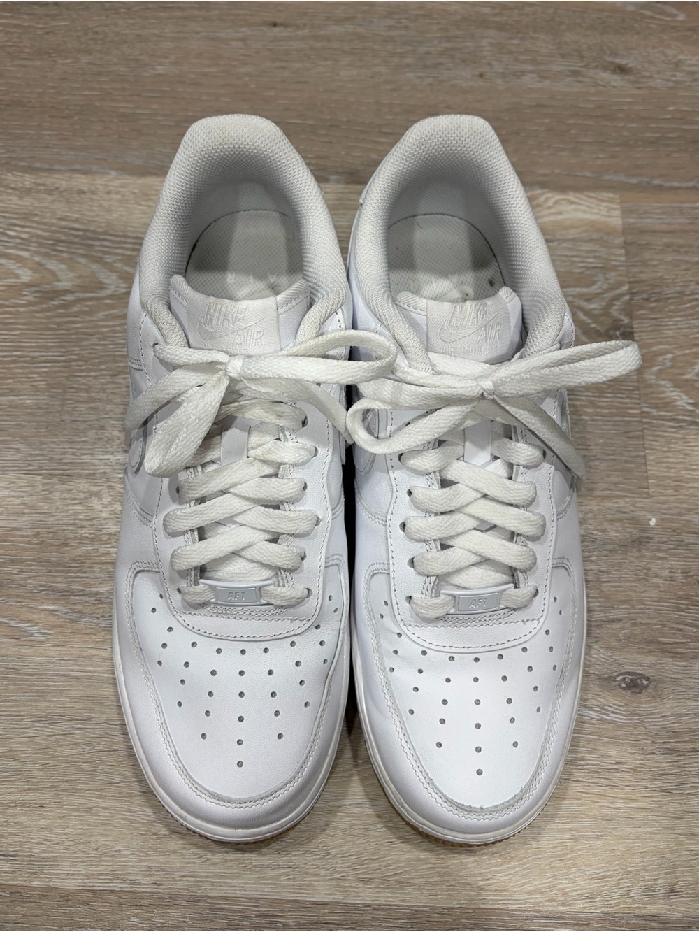 Nike White Air Force 1s - Men’s Size 9